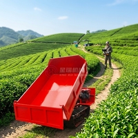 Mini-dumper sur chenilles auto-chargeur de 800 kg à chargement direct d'usine avec benne rotative pour projets agricoles