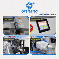Machine d'étiquetage de bouteilles carrées semi-automatique électrique Orshang avec écran tactile 15-30 pièces/min