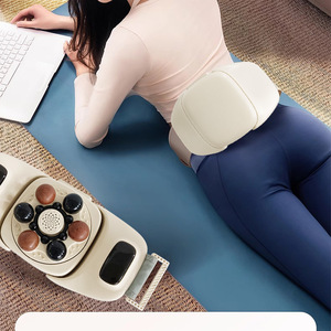 Masseur abdominal Bianstone à grande roue rechargeable avec compresse chaude, pétrissage et thérapie chauffante, beige, 1,65 kg - Product Image 4