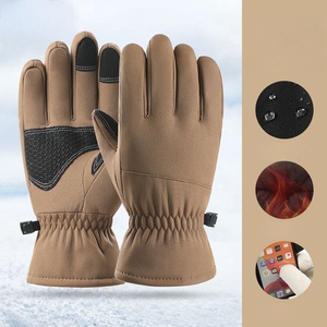 Guantes de Esquí para Hombre y <span class=keywords><strong>Mujer</strong></span>, Unisex, de Cuero, Dedos Completos, Poliéster/Algodón, Antideslizantes e Impermeables - Product Image 4