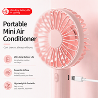 Mini-ventilateur portable USB rechargeable 3 vitesses avec support de téléphone, vente en gros d'usine, personnalisable