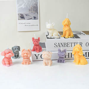 Yuye 3D perro Animal vela molde silicona Animal resina fundición molde cachorro yeso molde arcilla silicona molde para velas de animales - Product Image 3