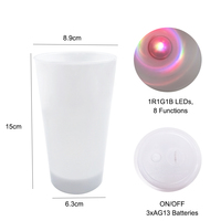 Sıcak satış 16oz LED parlayan içecek plastik bardaklar aydınlık yanıp sönen içme bardakları Diwali şükran ramazan mezuniyet için