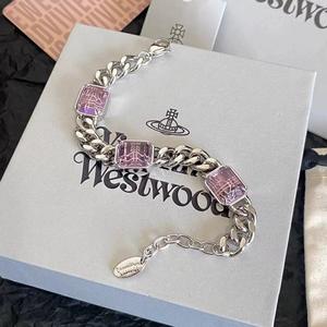 Set Collana e Bracciale Benben Queen Mother Vivian Classic con Cristalli e Strass a Forma di Pianeta Saturno Westwood - Product Image 5