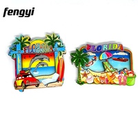 Gros Souvenirs de Tourisme Surf Van MDF Aimant de Réfrigérateur Florida Beach Miami Aimant de Réfrigérateur Aimant de Réfrigérateur