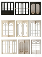 Puerta Corredera Interior Moderna de Tres Vías, Fabricada en China, de Aleación de Aluminio, Resistente al Agua, para Dormitorio, Cocina, Bodega, Hotel