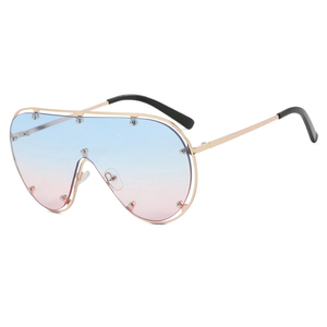 Moda montature in metallo oversize di alta qualità occhiali da sole di lusso donne uomini di tendenza lunettes de luxe uv400 - Product Image 6