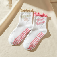Chaussettes hautes antidérapantes unisexes avec logo, antidérapantes, antidérapantes, pour l'hiver et le printemps.