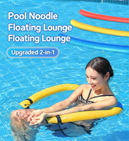 Chaise longue flottante 2-en-1 pour piscine, flotteur aquatique en maille pour adultes et enfants, idéal pour se détendre dans la piscine