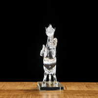 Cadeaux promotionnels personnalisés en cristal K9 poli, souvenirs de chevaux avec emballage en boîte cadeau