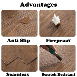 Fourniture d'usine de sols en pierre en plastique Motif noyer grain de bois résistant à l'humidité 4.5mm 5mm 7mm 8mm Revêtement de <span class=keywords><strong>sol</strong></span> SPC pour immeuble de bureaux - Product Image 6