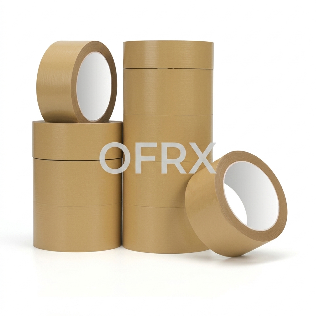High Quality Eco-Friendly Self-adhesive Kraft Paper Tape 50m Heat-Resistant for Carton Sealing