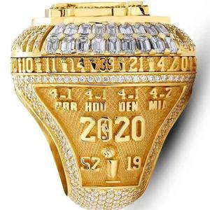 Anillo de Campeonato Personalizado de la Marca HJ, de Lujo para Hombre, Chapado en Oro, de Aleación, con Incrustaciones de Cristal, de los Lakers de Los Ángeles 2020, de <span class=keywords><strong>LeBron</strong></span> James, para Fanáticos - Product Image 4