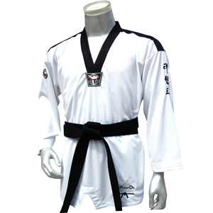 Uniforme de Taekwondo Ligero de Malla de Secado Rápido 100% Poliéster con Pantalones Elásticos/con Cordón - Product Image 3