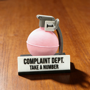 Letrero de Escritorio del Departamento de Quejas, Impreso en 3D, Regalo de Broma, Letrero de Escritorio del Departamento de Quejas con Forma de <span class=keywords><strong>Granada</strong></span> Divertida - Product Image 4