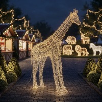 Lumière LED 3D en forme de girafe, étanche IP65, avec cadre métallique, sculpture animale lumineuse, éclairage paysager commercial extérieur