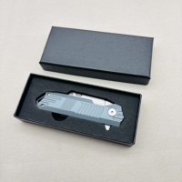 Couteau de poche EDC avec lame en acier au carbone remplaçable, manche en aluminium, couteau utilitaire pliable DIY pour le camping, personnalisable OEM