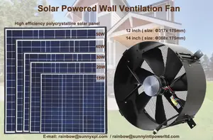 Sistema de ventilación de energía solar, ventilador gable, aire acondicionado solar, extractor con ventilador de CC R