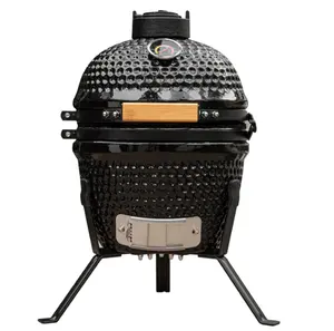 Classic Ceramic 21 Inch XL Big Joe Green Color Egg BBQ Charcoal Grill With Outdoor Kitchen