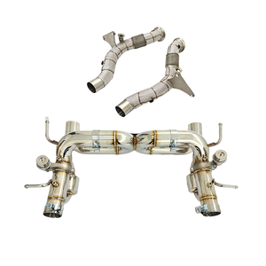 Sistema di Scarico Completo CSZ per <span class=keywords><strong>Ferrari</strong></span> F8 3.9T, Downpipe da Corsa e Sistema di Scarico con Valvola Pneumatica Controllata a Distanza - Product Image 1