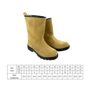 Winter Durable Men Cold Environment Security Boots Safety Fur Lining PU Injection Teel Toe Steel Midsole Safety Working Boots