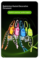 Porte-clés de raquette de pickleball moderne et durable en PVC, pendentif créatif à clipser, décoration suspendue pour sac de sport, cadeau