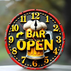 Round Wooden Wall <b>Clock</b> 25cm Minimalist Silent Non Ticking Home Office Wall Hanging <b>Clock</b> - Product Image 1