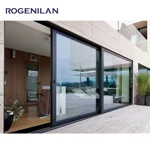 Factory Luxury Manufacturing Aluminum Double Glass Sliding Entry Sliding Door Others Doors
