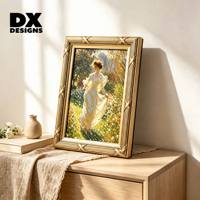 Cadre photo vintage orné en plastique ABS DX Designs, finition or brossé, 4x6, 5x7, 8x10 pouces, pour table ou mur, décoration intérieure, cadeau