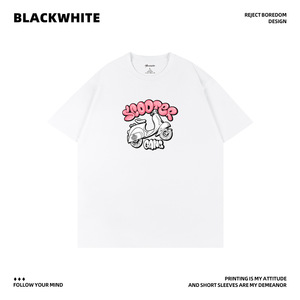 Camiseta de manga corta con estampado de Scooter Gang para hombre, 100% algodón, transpirable, informal, estilo urbano Q81 - Product Image 3