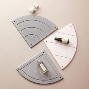 Support de rangement <span class=keywords><strong>d</strong></span>'<span class=keywords><strong>angle</strong></span> pour évier à séchage instantané en diatomite absorbante unique, organisateur de comptoir de salle de bain à 2 niveaux - Product Image 5