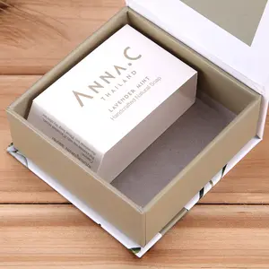 Personalization Design Luxury Soap Boxes Packaging CMYK Printing Cosmetic Perfume Magnetic Box Packaging