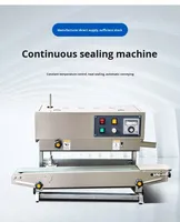 Scelleuse à bande continue automatique avec impression de date, machine de scellage verticale et horizontale double usage pour sachets en plastique et feuilles d'aluminium pour aliments