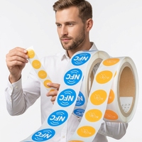 Étiquettes RFID NFC pré-imprimées en papier couché ISO14443A 13,56 MHz
