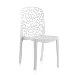 Pack of 6 Flora <b>Chairs</b> Made from Recycled Plastic - Sustainable and Durable Design - White - Product Image 1