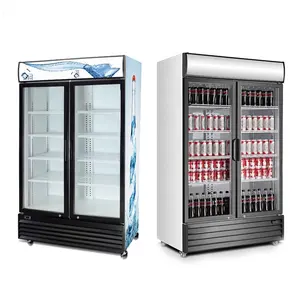 De equipos de supermercado: 2 bebidas pantalla N-ST clima tipo refrigerador vertical