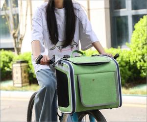 애완동물 자전거 캐리어 가방 접이식 소형 애완동물 고양이 캐리어 강아지 바구니 대용량 통기성 애완동물 외출용 캐리어 가방 - Product Image 2