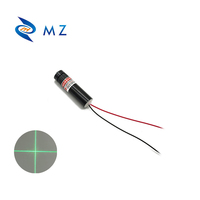 MZLASER Nouveau module de diode laser croisée de qualité industrielle, compact, à mise au point réglable, D12mm, 520nm, 3V 5V 12V 24V, 10mW, Classe 3B