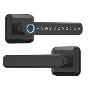 Szmyq Tuya Smart Keyless Biometrische Vingerafdruk Deurslot Met Handvat Vingerafdruk Deurknoppen Ons Standaard Slimme Deurklink Slot