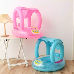 Bouée gonflable Lan Hua avec auvent pare-soleil pour enfants, siège flottant, bateau, jouet aquatique pour piscine - Product Image 1