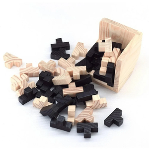 Casse-tête en bois 3d Cube Casse-tête à emboîtement Jouets éducatifs pour enfants Jouet d'apprentissage précoce Jeu de coordination œil-main pour enfants - Product Image 5