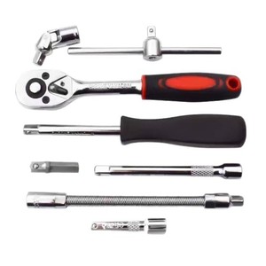 Juego de Herramientas de Reparación Automotriz BNMJ de 216 Piezas, Acero al Cromo Vanadio, Fuente de Alimentación Manual, Juego de Llaves de Tubo Combinadas de 1/4 Pulgadas, Estuche Rígido, OEM - Product Image 2