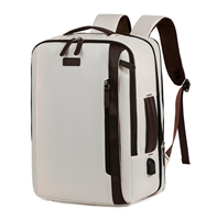 Sac à dos pour ordinateur portable extensible multicolore avec logo personnalisé, port de charge USB, pour les voyages, les affaires et les trajets quotidiens