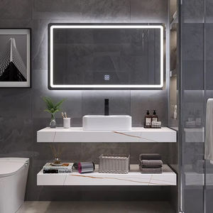 Mueble de Baño Moderno de Mármol y Pizarra <span class=keywords><strong>para</strong></span> Hotel, Tocador de Baño Europeo Antiguo Personalizado - Product Image 6