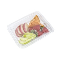 Op Maat Gemaakte Print Wegwerp Pla Lege Food Container Box Clamshell Ontwerp Sabotage Evident Veilig Slot Voor Cookie Fruit Blister