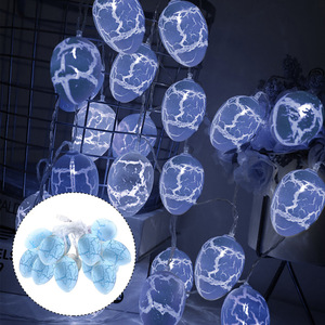 Nefe 10pcs <strong>Wood</strong> Cracked <strong>Egg</strong> 1.5m String Light Christmas Lantern <strong>Easter</strong> <strong>Eggs</strong> Garland Fairy Lighting Strings Holiday Decor - Product Image 4