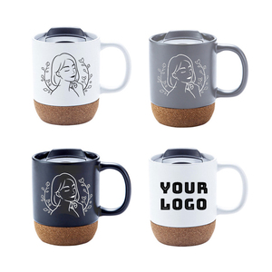 Halloween-Dekoration Geschenke Matte 15 oz Große Tee-Kaffee-Latte Keramik-Tasse mit Korkboden und Auslaufsicherem Deckel - Product Image 3
