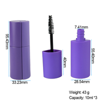 Vente en gros de tubes de mascara vides en plastique à adsorption magnétique 3 en 1 avec brosse pour cosmétiques et gloss à lèvres