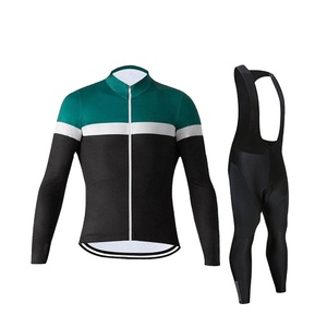 Set di Jersey <span class=keywords><strong>ciclismo</strong></span> invernale in pile termico + pantaloni con bavaglino, set di abbigliamento da <span class=keywords><strong>ciclismo</strong></span> a manica lunga per uomo - Product Image 2