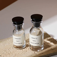 Vente en gros de flacons de parfum en verre vides personnalisés avec logo, 30 ml, 50 ml, 100 ml, flacon rond de luxe avec vaporisateur